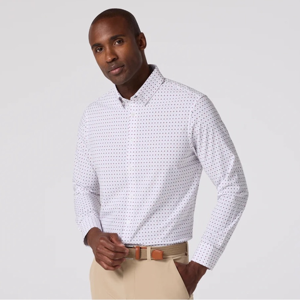 Mizzen+Main Leeward Collection Long Sleeve Button-Up Shirt Trim Fit SZ XXL